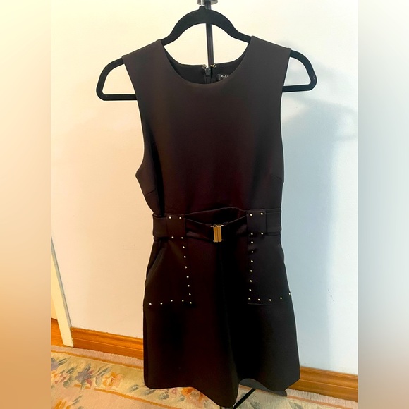 Marciano black dress with belt. Size small. - Picture 1 of 8